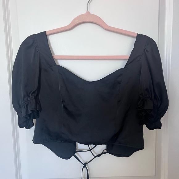 H&M Tops - H&M Black Satin Blouse